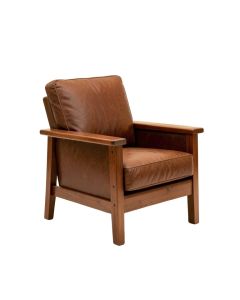 Baina 34 '' W Genuine Leather Top Grain Leather Armchair (synthetic illustration; no displayed measurements)