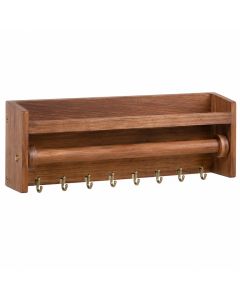 Jewelry Organizer With Removable Bracelet Rod From Wooden Wall Mounted Holder For