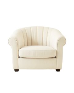 Summit Arc Upholstered Armchair - Cream