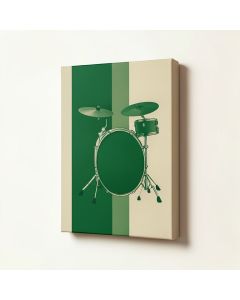 Green Drums Graphic Art On Wrapped Canvas (synthetic illustration; no displayed measurements)