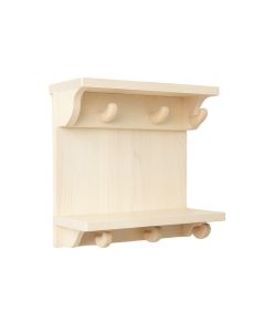Holly Brook Wall-Mounted Entryway Organizer Shelf - Ivory