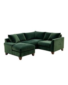 Ahadzi 109 '' Wide Velvet Left Hand Facing Sofa & Chaise (synthetic illustration; no displayed measurements)