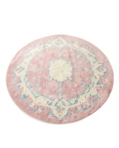 Round Ande Shag Pink/Cream/Blue Area Rug