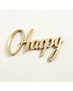 Cursive Word Happy Sign Wall Décor (synthetic illustration; no displayed measurements)
