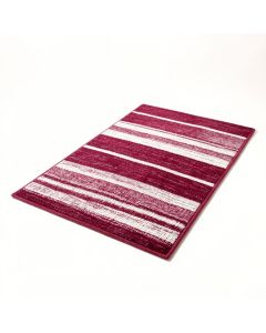 Mellott Stripe Hand-Woven Wool Magenta/White Rug (synthetic illustration; no displayed measurements)