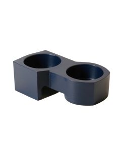 Moss Field Pet Feeding Stand With Two Plain Empty Bowls - Navy
