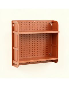 Moss Edge Empty Wall-Mounted Tool Organizer Panel - Terracotta (synthetic illustration; no displayed measurements)