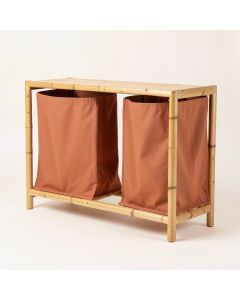 Hill Bridge Laundry Sorting Station With Plain Removable Bags - Terracotta (synthetic illustration; no displayed measurements)