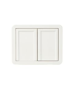 Pine Edge Wall-Mounted Entry Cabinet - White (synthetic illustration; no displayed measurements)