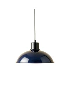 Hazel Dale Pendant Light Suspended From One Plain Cable - Navy