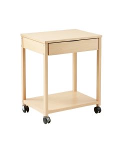 Maple Bridge Empty Rolling Workshop Cart - Beige (synthetic illustration; no displayed measurements)