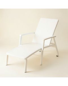 Heath Bend Outdoor Lounge Chair - White (synthetic illustration; no displayed measurements)