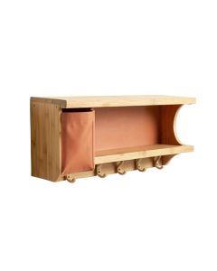 Oak Dell Wall-Mounted Entryway Organizer Shelf - Terracotta (synthetic illustration; no displayed measurements)