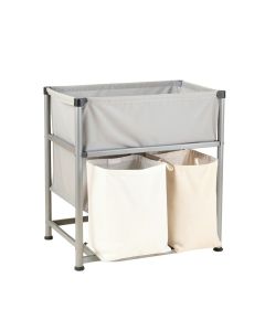 Bay Canyon Laundry Sorting Station With Plain Removable Bags - Gray (synthetic illustration; no displayed measurements)