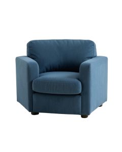 Olive Bend Upholstered Armchair - Blue (synthetic illustration; no displayed measurements)