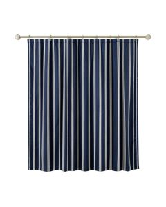 Flint Bridge Shower Curtain Hanging Flat From A Plain Rod - Navy (synthetic illustration; no displayed measurements)