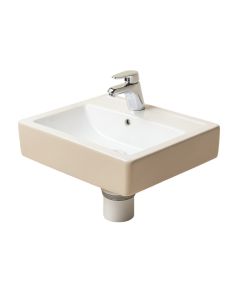 Vitreous China Rectangular Undermount Bathroom Sink With Overflow And Drain Assembly