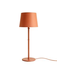 Dune Canyon Floor Lamp With A Plain Fabric Shade - Terracotta