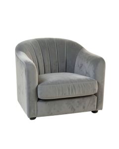 Olive Arc Upholstered Armchair - Gray