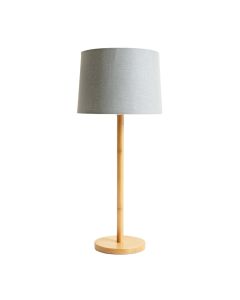 Harbor Bluff Floor Lamp With A Plain Fabric Shade - Gray (synthetic illustration; no displayed measurements)