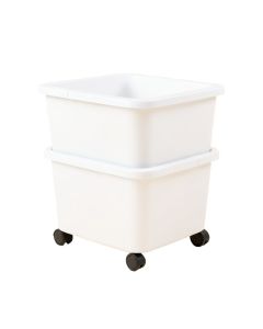 2 Tier Plastic Laundry Hamper With Wheels