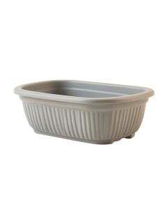 Alder Crossing Empty Railing Planter With Integral Brackets - Gray