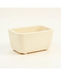 Olive Bend Empty Railing Planter With Integral Brackets - Ivory (synthetic illustration; no displayed measurements)