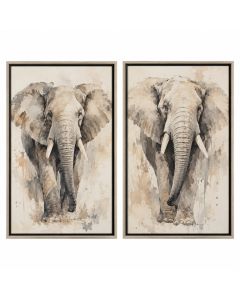 Watercolor Elephant Framed Painting Print