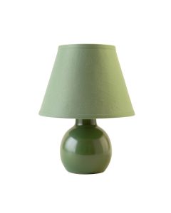Cliff Branch Table Lamp With A Plain Fabric Shade - Green