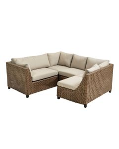 Golliner 90.9 '' Wide Outdoor Left Hand Facing Patio Sectional With Cushions (synthetic illustration; no displayed measurements)