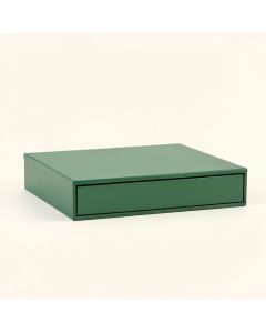 Laurel Bridge Desktop Monitor Riser - Green (synthetic illustration; no displayed measurements)