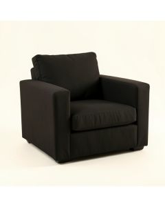 Field Falls Upholstered Armchair - Black (synthetic illustration; no displayed measurements)