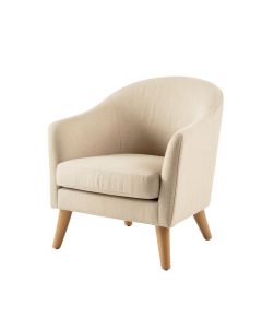 Aspen Bend Upholstered Armchair - Beige