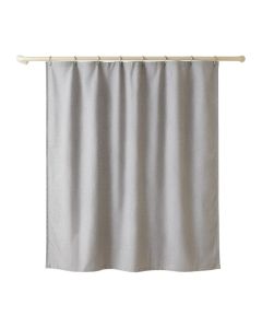 Elm Bridge Shower Curtain Hanging Flat From A Plain Rod - Gray (synthetic illustration; no displayed measurements)