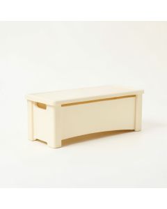 Vale Bend Narrow Outdoor Storage Bench - Ivory (synthetic illustration; no displayed measurements)