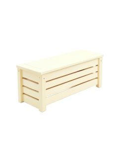 Shore Crest Narrow Outdoor Storage Bench - Ivory