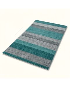 Centro Striped Teal/Gray Indoor / Outdoor Area Rug (synthetic illustration; no displayed measurements)