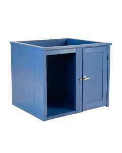 Pine Dell Empty Furniture-Style Litter Enclosure - Blue (synthetic illustration; no displayed measurements)