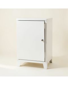 Clay Branch Freestanding Pull-Out Hamper Cabinet - White (synthetic illustration; no displayed measurements)