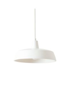 Olive Bridge Pendant Light Suspended From One Plain Cable - White (synthetic illustration; no displayed measurements)