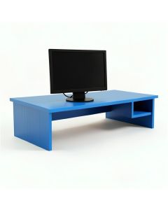 Birch Edge Desktop Monitor Riser - Blue (synthetic illustration; no displayed measurements)