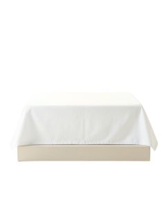 Slate Arc Flat Bed Sheet - White