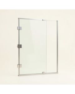 60 '' W X 78 '' H Single Sliding Frameless Shower Door (synthetic illustration; no displayed measurements)