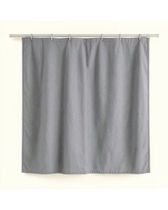 Sage Crest Shower Curtain Hanging Flat From A Plain Rod - Gray (synthetic illustration; no displayed measurements)