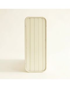 Aspen Bluff Narrow Outdoor Storage Bench - Ivory (synthetic illustration; no displayed measurements)
