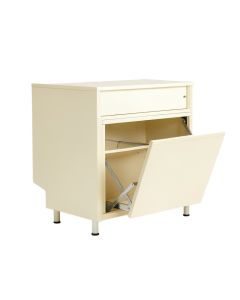 Cliff Crossing Freestanding Pull-Out Hamper Cabinet - Cream