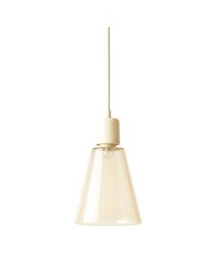Clay Crossing Pendant Light Suspended From One Plain Cable - Cream