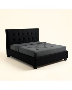 Twin Tufted Upholstered Platform Bed (synthetic illustration; no displayed measurements)