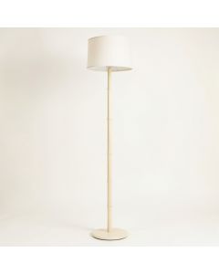 Linden Dale Floor Lamp With A Plain Fabric Shade - Ivory (synthetic illustration; no displayed measurements)