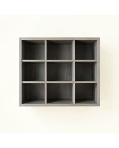 Maple Arc Empty Mug-Storage Cabinet Insert - Gray (synthetic illustration; no displayed measurements)